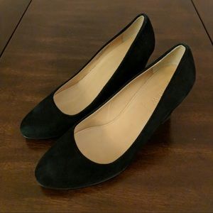 Black jcrew wedges
